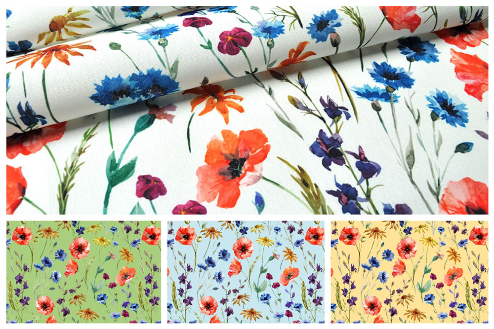 Outdoorstoff - Wildblumen 