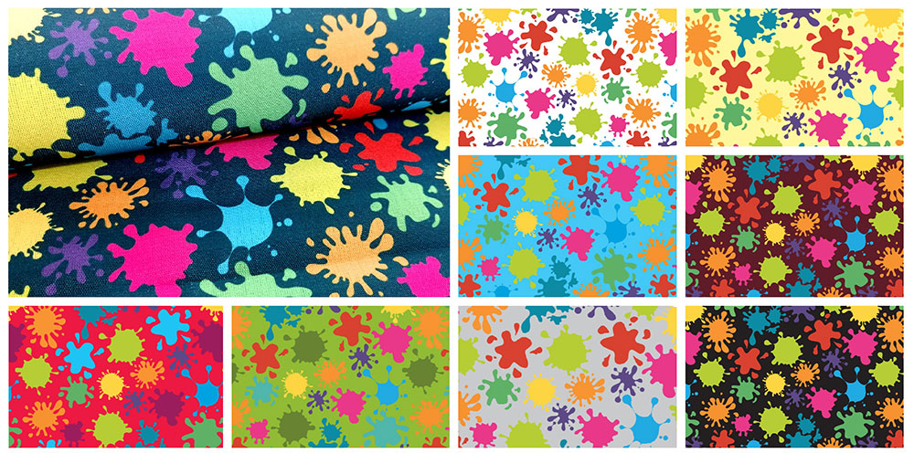 Outdoorstoff - Farbkleckse 