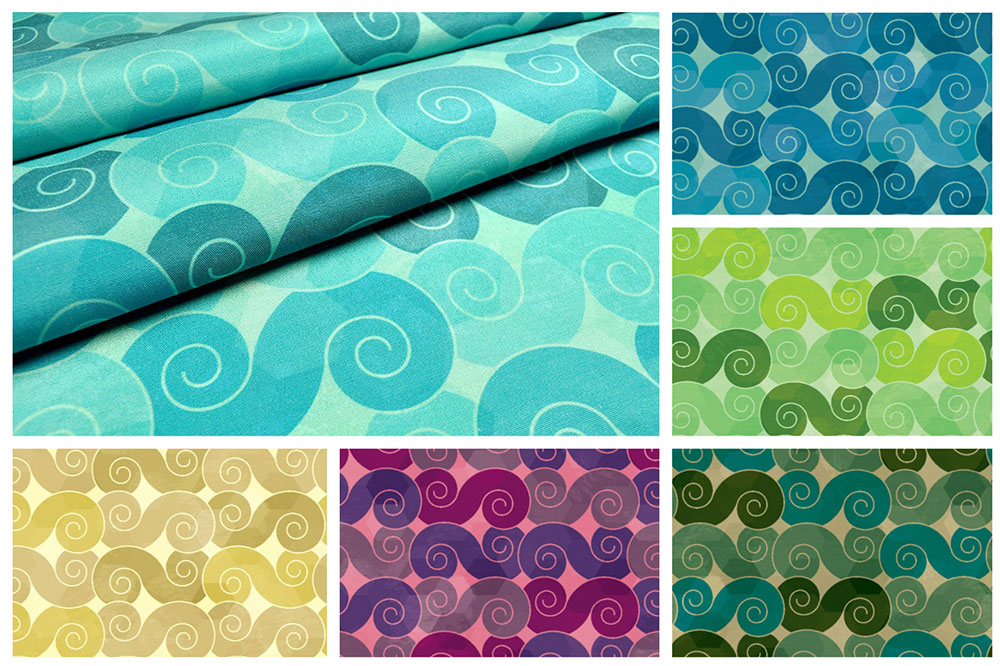 Outdoorstoff - Wellenmuster 