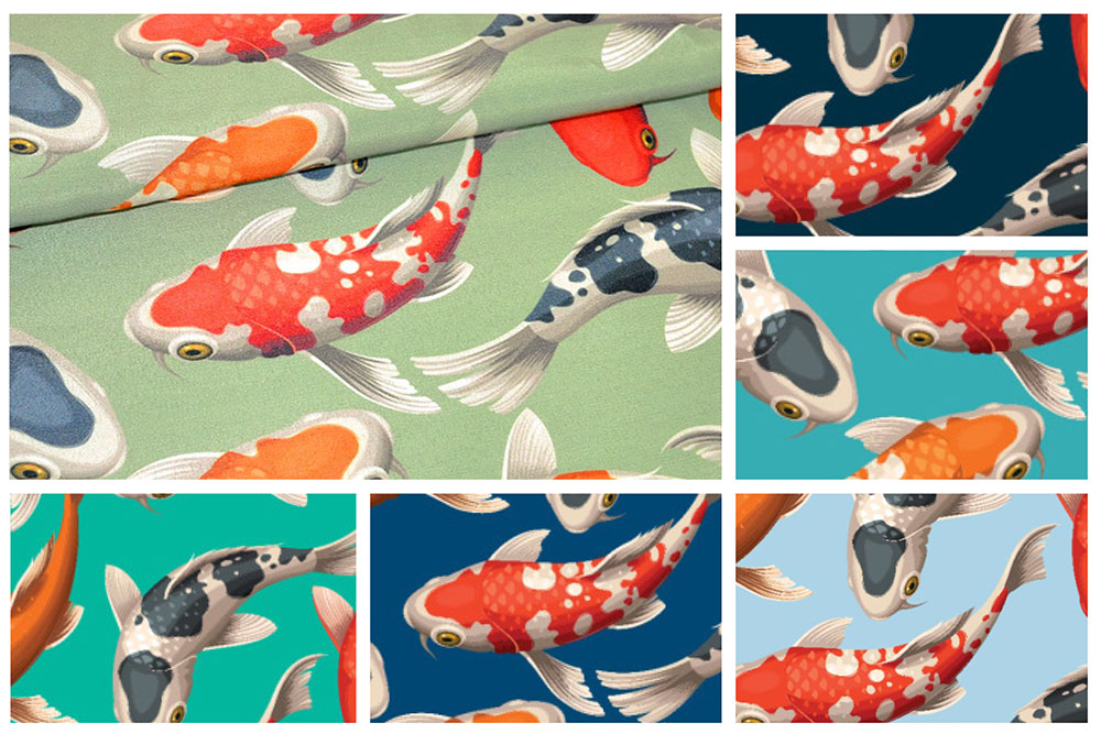 Outdoorstoff - Koi-Karpfen 