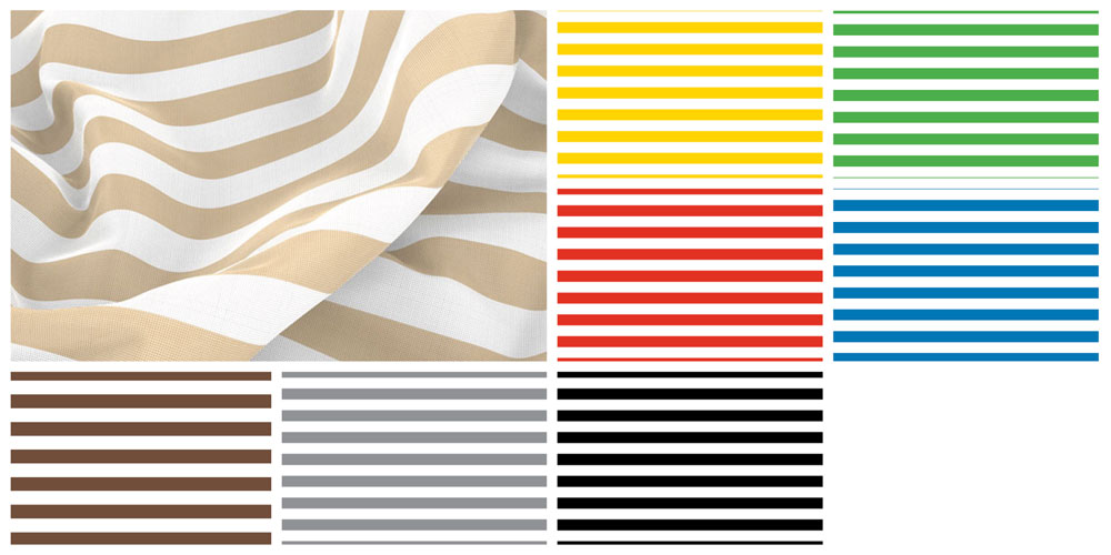 Outdoor-Stoff - Querstreifen 7 cm 