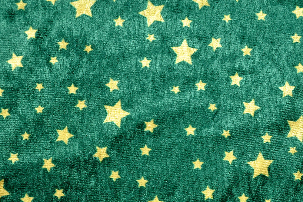 Pannesamt - Sterne Tannengrün