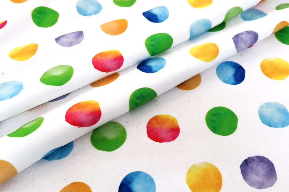 Wärme-Fleece - Aquarell-Punkte 