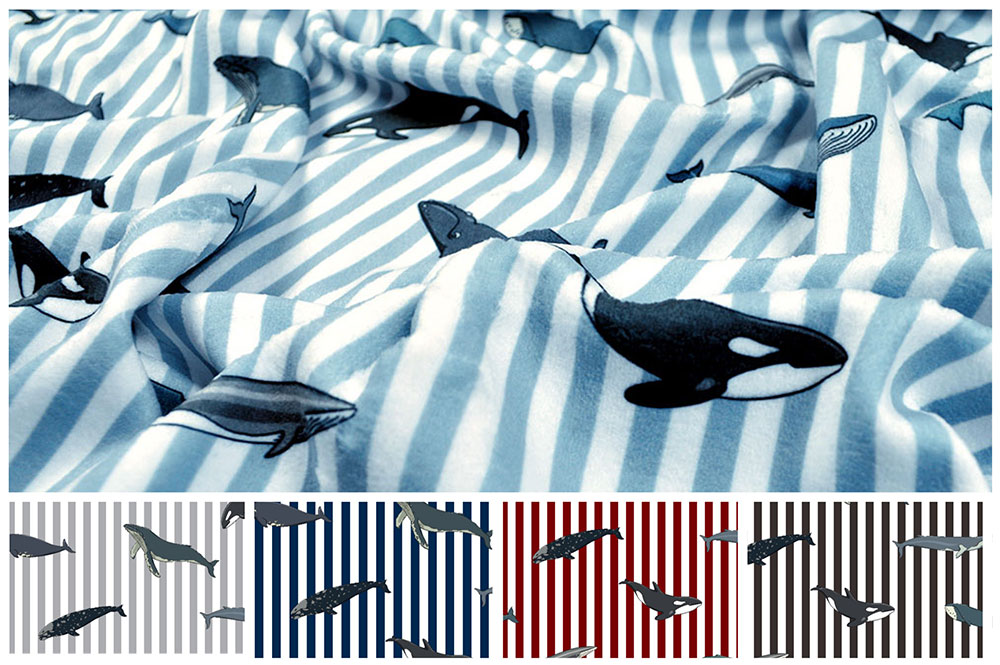 Wellness-Fleece - Ocean Whales 