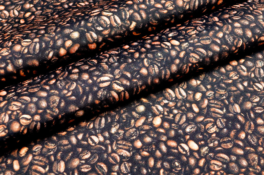 Dekostoff - Kaffeebohnen 