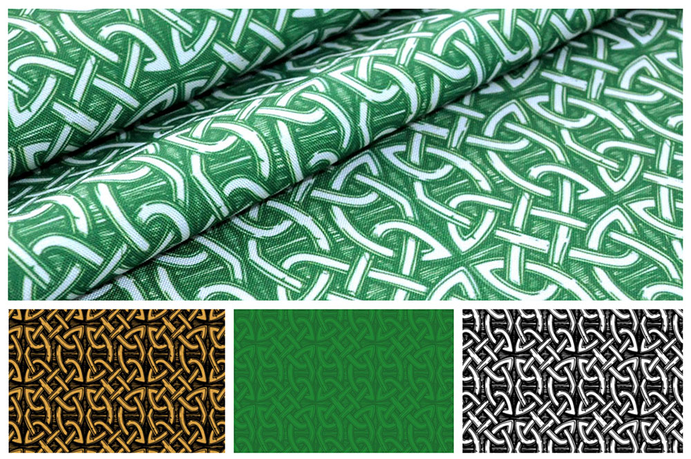 Dekostoff St. Patrick - Ornament 