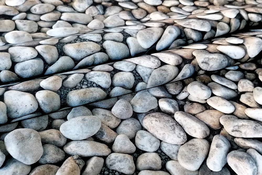 Dekostoff - Kieselsteine 