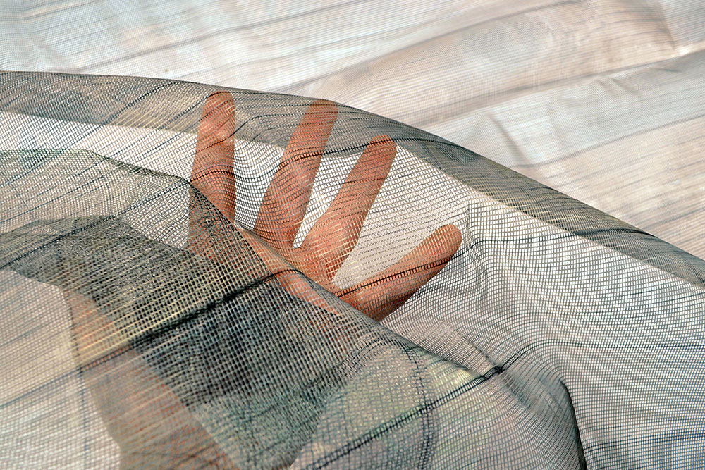 Moskitonetz-Stoff - Holzbretter Used Look 