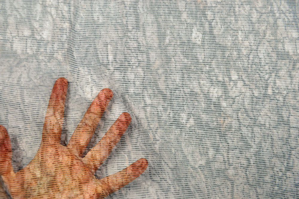 Moskitonetz-Meterware - Baumrinde 