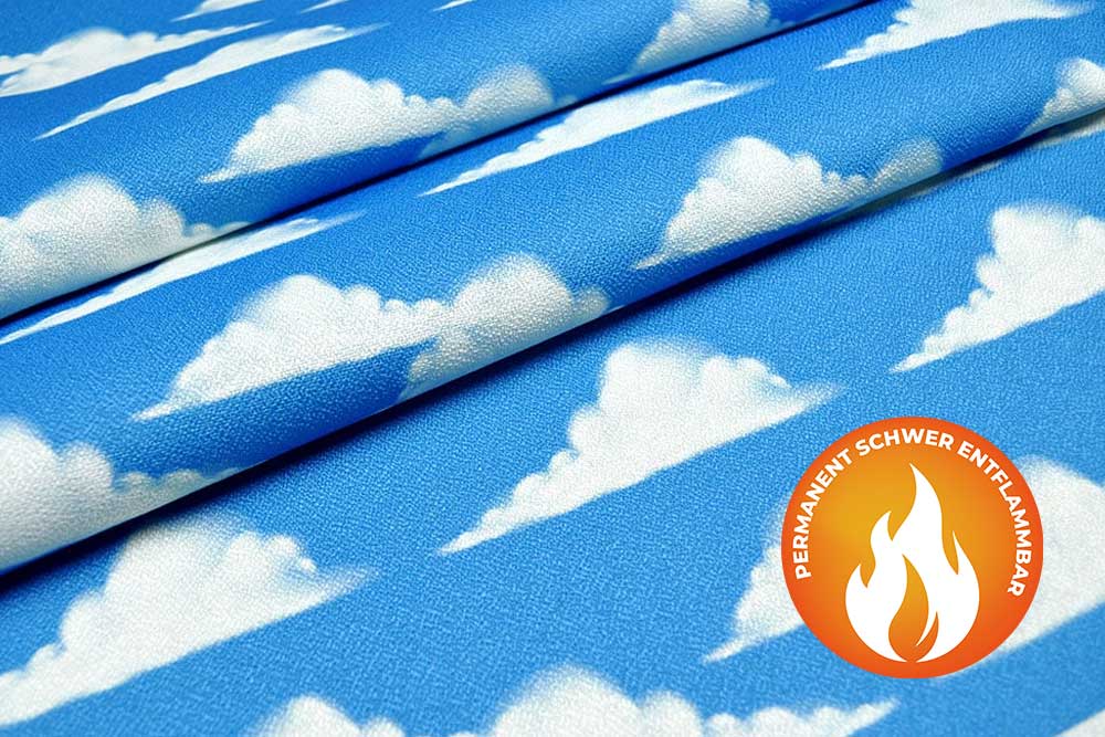 Akustikstoff perm. schwer entfl. - Schönwetter-Wolken 