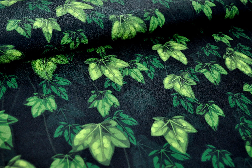 Akustikstoff perm. schwer entfl. - Efeu-Dschungel 