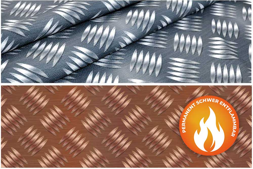 Akustikgewebe - perm. schwer entfl. - Riffelblech 