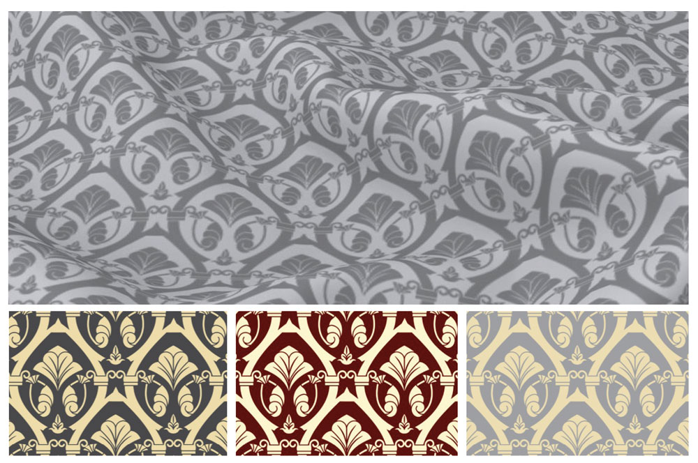 Wärmevorhang-Stoff - Rokoko Amelia 