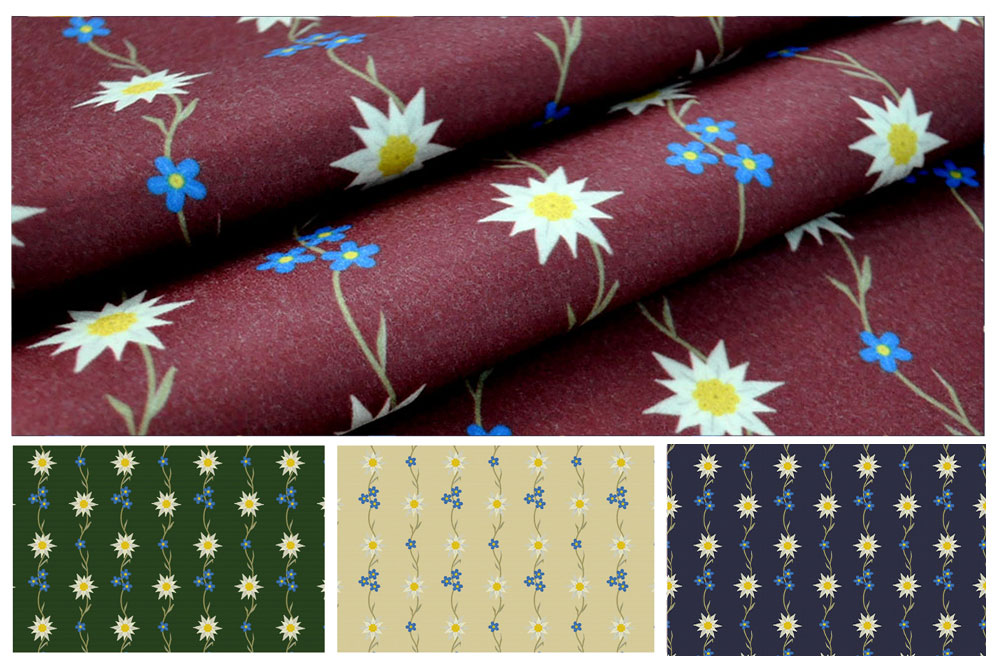 Wärmevorhang-Stoff - Edelweiß Girlande 