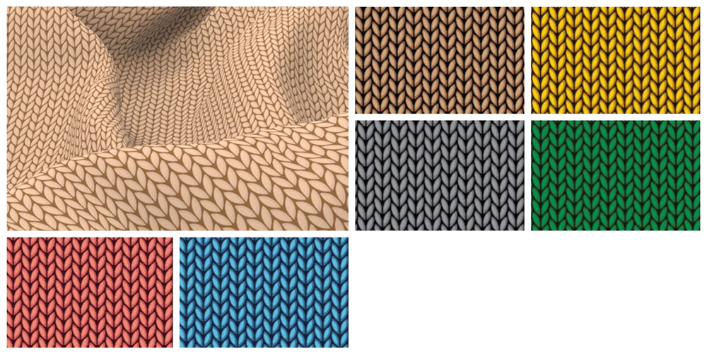 Wärmevorhang-Stoff - Strick-Optik 