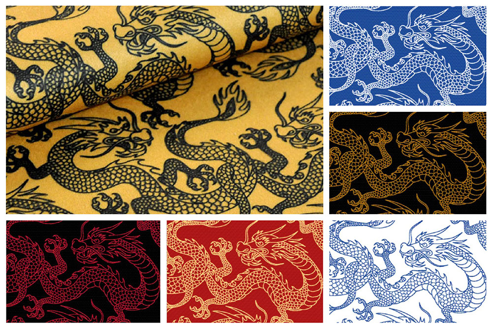 Wärmevorhangstoff - Drachen-Kampf 