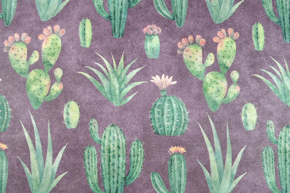 Nubuk Wärmevorhang - Kaktus-Liebe Brombeer