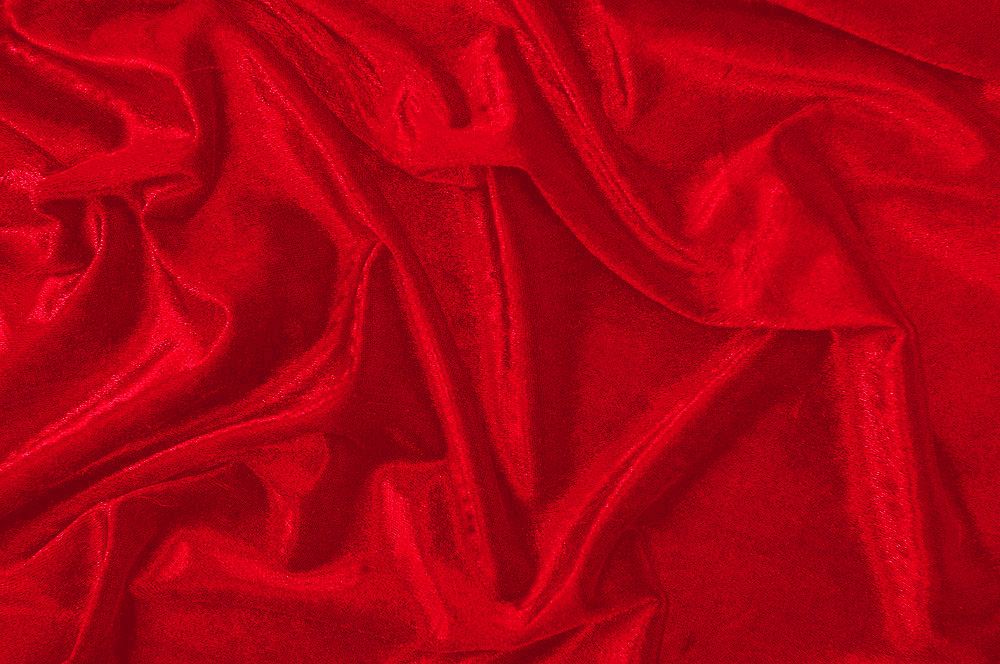 Stretch-Samt- Uni Rot