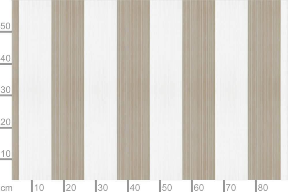 Gardinen Streifen St.Moritz 300cm breit Weiß/Sand