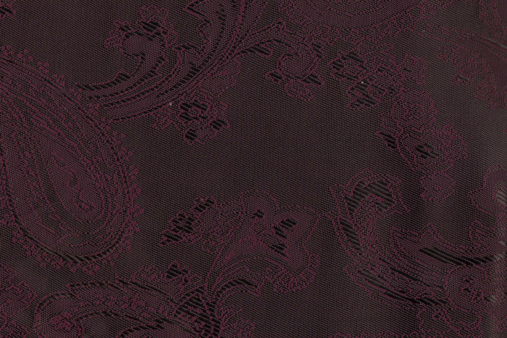 Jacquard-Taft - Paisley - Brombeer/Schwarz - 1,0 Meter 