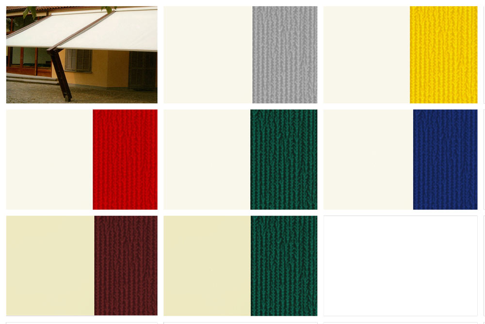 PVC-Markisen-Folie Deluxe - Blockstreifen - permanent B1 