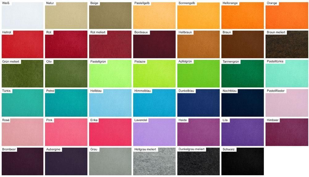 Deko-Filzplatte 3 mm - uni 