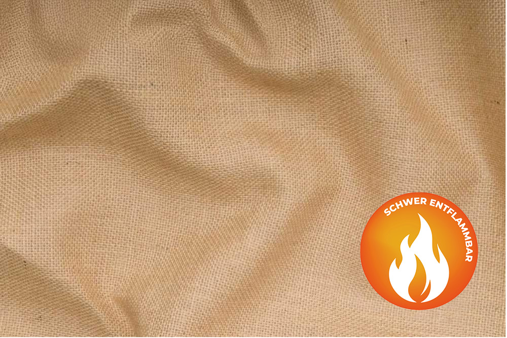 Jute - Schwer entflammbar B1 - 130 cm breit 