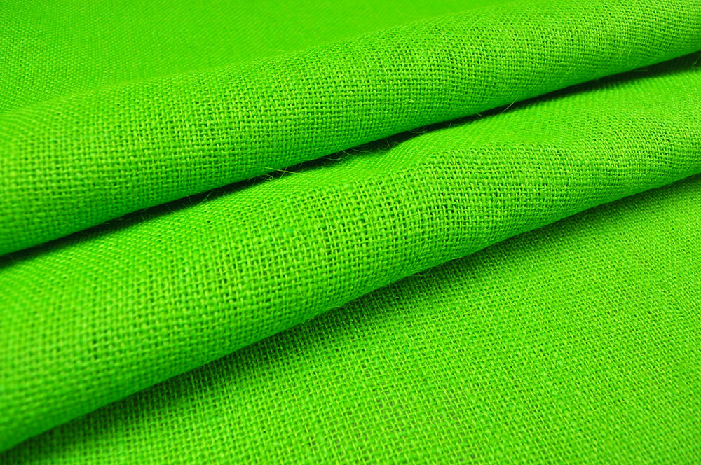 Indianer Jute farbig - 120 cm breit Knallgrün