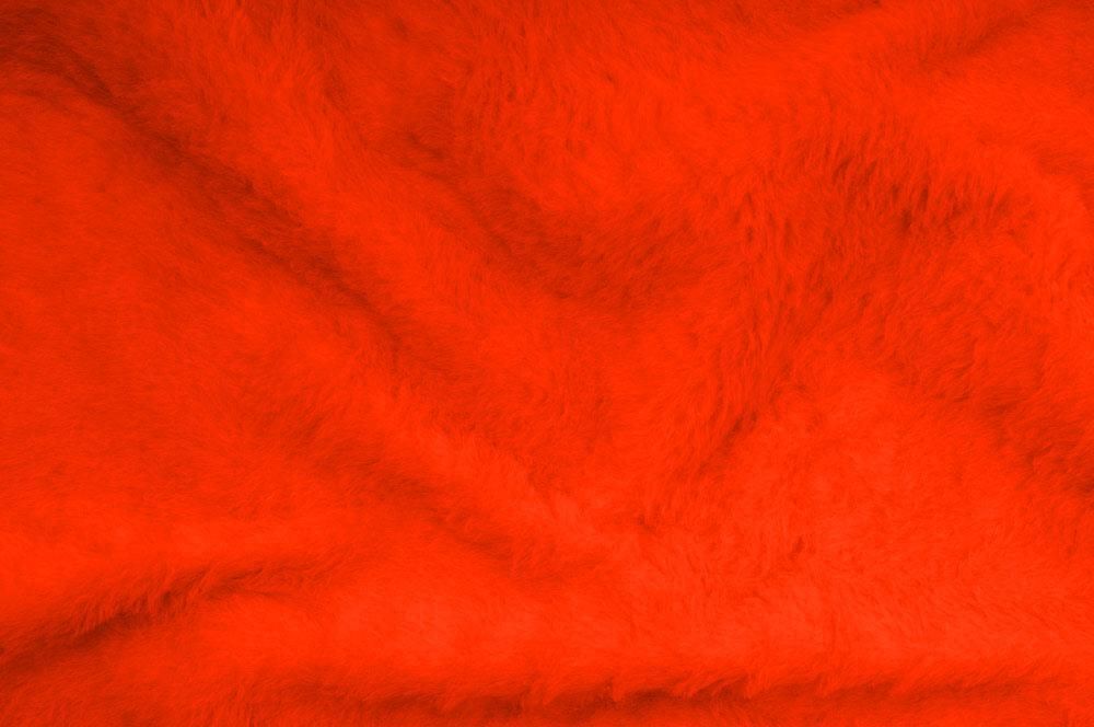Flausch-Fell einfarbig Neon-Orange