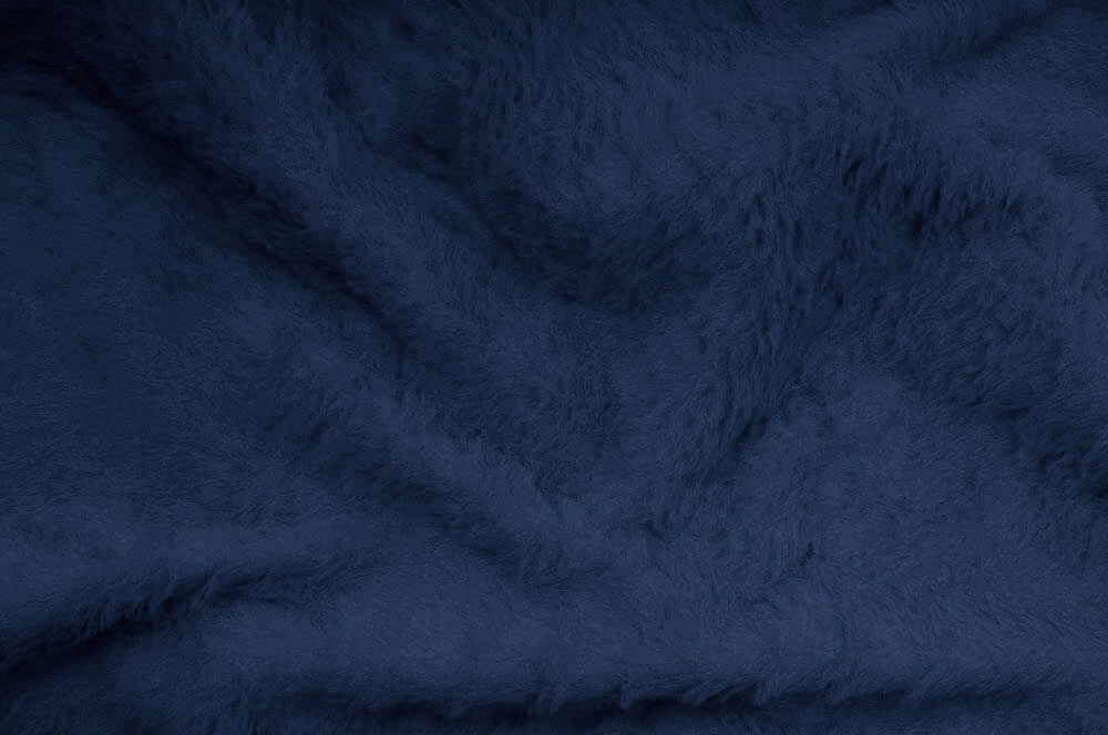 Flausch-Fell einfarbig Nachtblau
