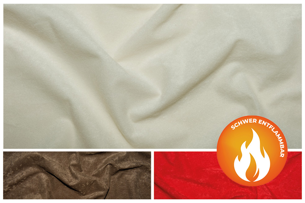 Wildleder Imitat - schwer entflammbar B1 