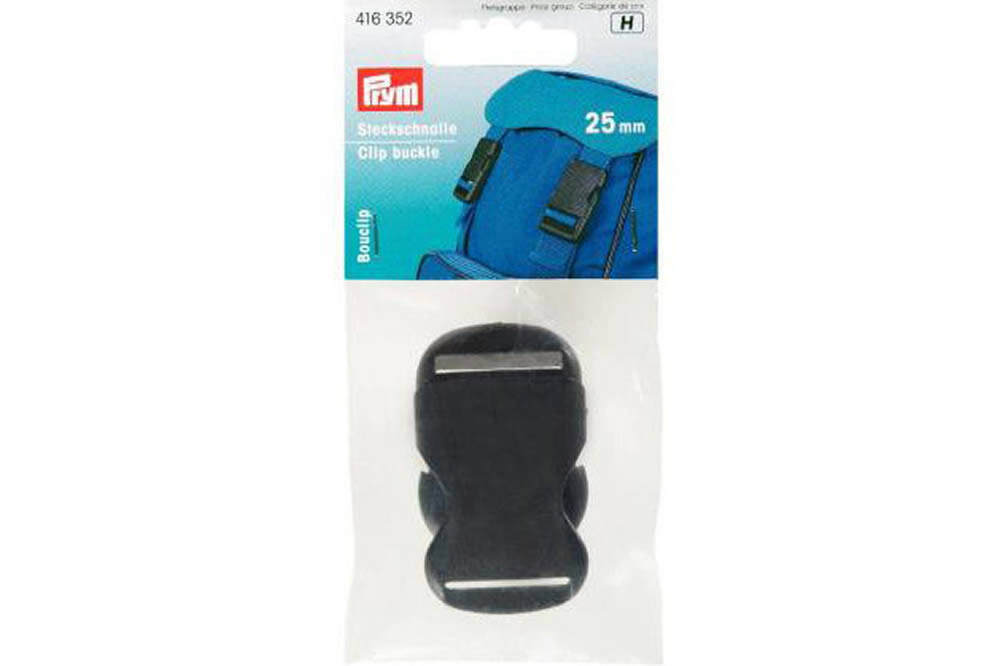 Steckschnalle schwarz 25 mm 