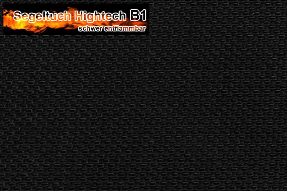 Segeltuch Hightech B1 - 240 g - Fluorcarbon - Schwarz - 1,0 Meter 
