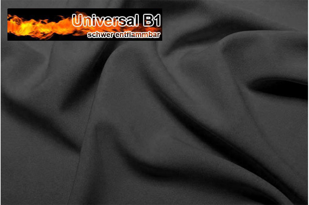 Universal Stoff B1 - 280 cm - schwer entflammbar - Dunkelgrau - 1,0 Meter 