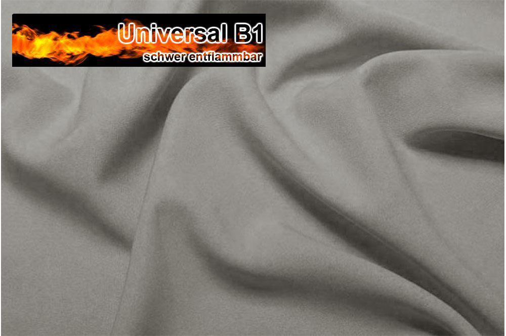 Universal Stoff B1 - 280 cm - schwer entflammbar - Hellgrau - 1,0 Meter 