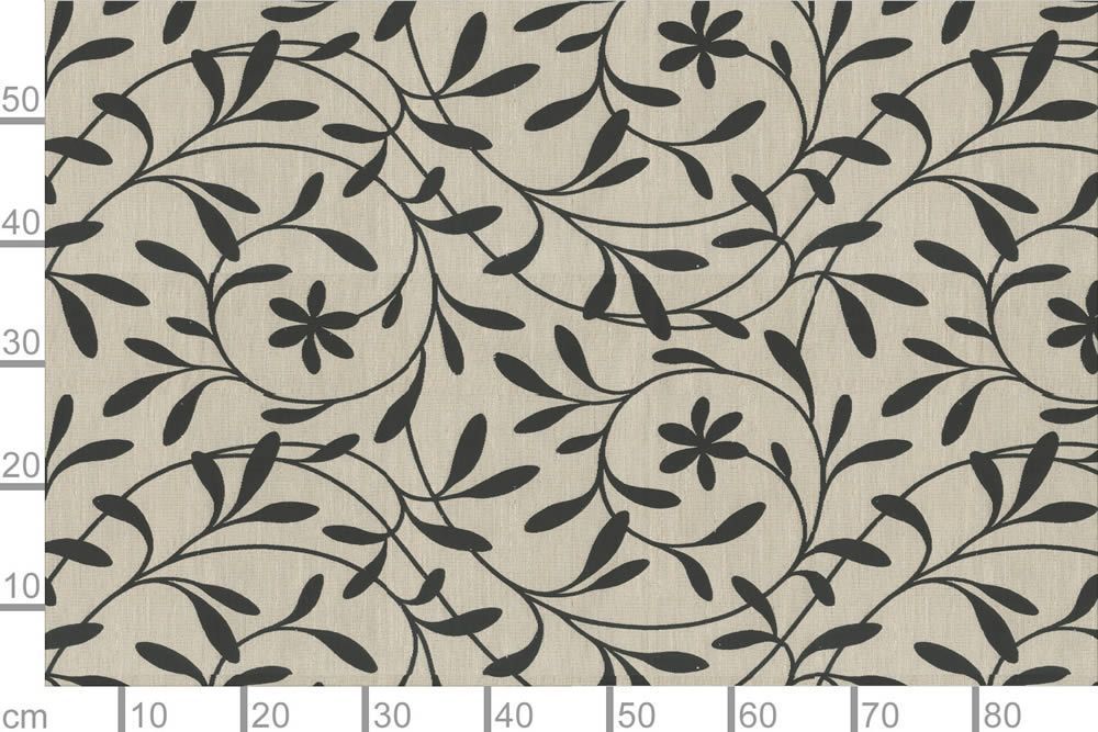 Taft doppelseitig Ranke 275cm breit Wollweiß