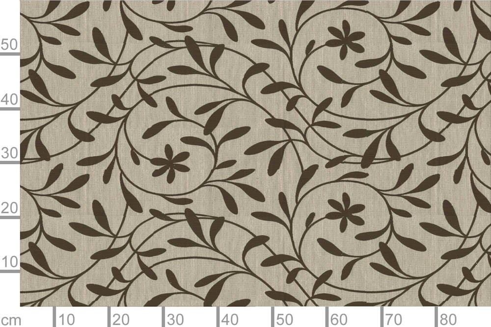 Taft doppelseitig Ranke 275cm breit Creme