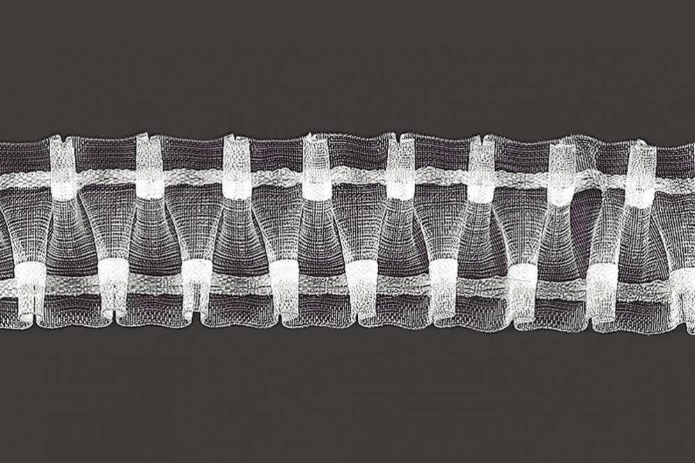 Smokband - 2-fache Stoffmenge - 50 mm - transparent 