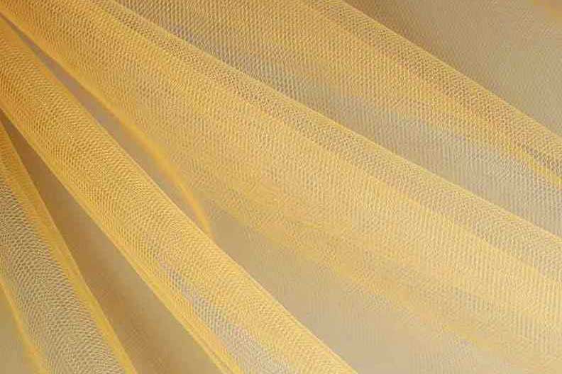 Tüll schwer entflammbar Gold