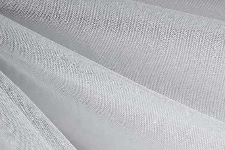 Tüll schwer entflammbar Silber