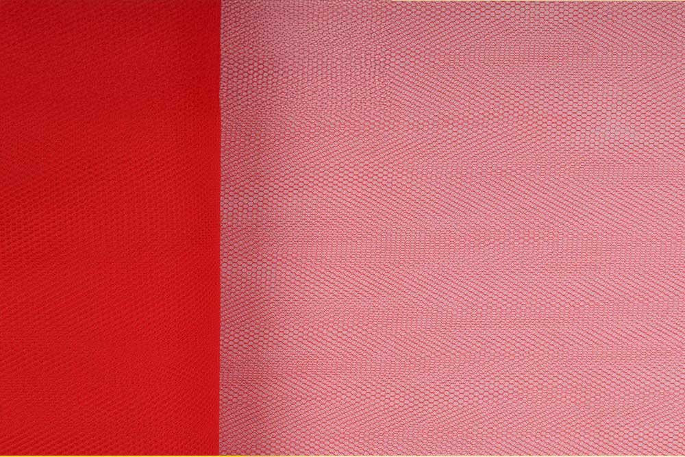 Tüll schwer entflammbar Rot