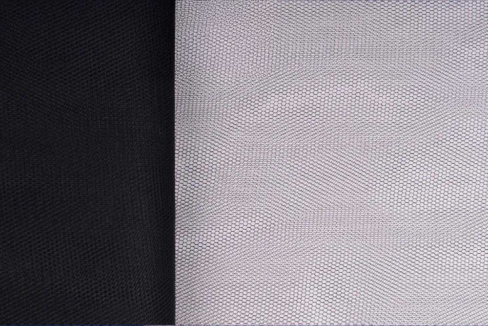 Tüll schwer entflammbar Schwarz