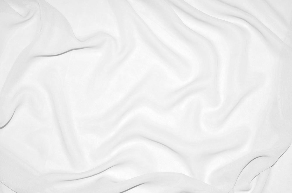 Chiffon-Stoff - Weiß 