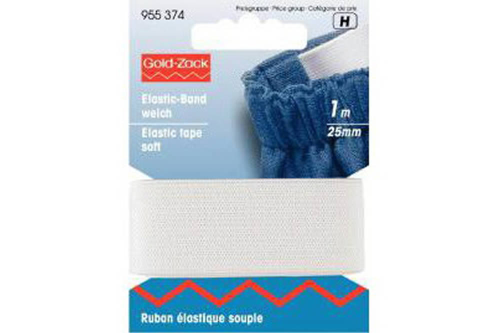 Elastic-Band 25mm weiß - 1m 