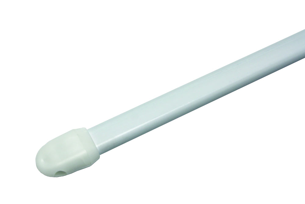 GARDINIA Metall-Vitragestange - 80 - 120 cm - Weiß 