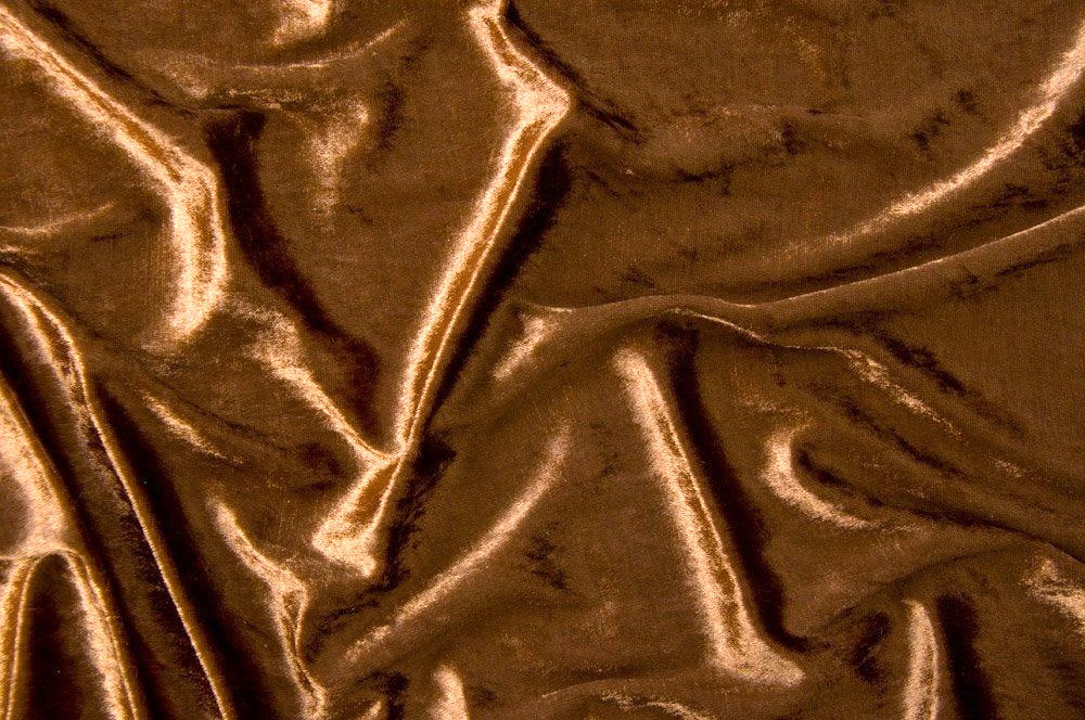 Pannesamt Stoff Mittelbraun