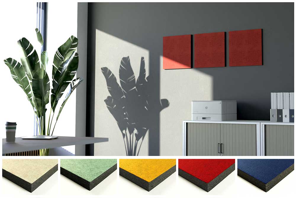 Akustikpaneel Wand - Blue Fiber - 40 x 40 cm - inkl. Befestigung 