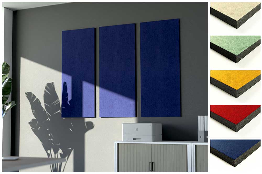 Akustikpaneel Wand - Blue Fiber - 120 x 50 cm - inkl. Befestigung 