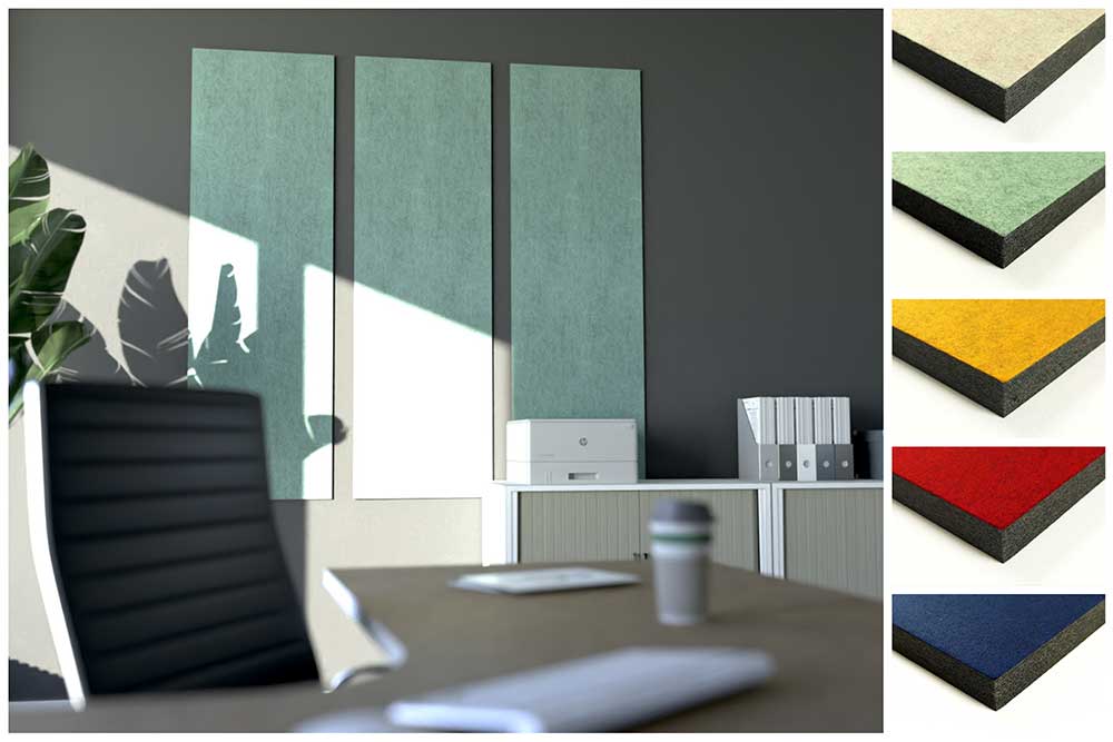 Akustikpaneel Wand - Blue Fiber - 160 x 50 cm - inkl. Befestigung 