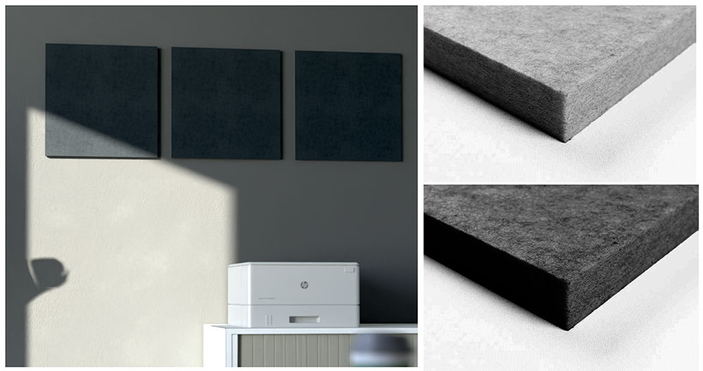 Akustikpaneel Wand - Blue Fiber - 40 x 40 cm - inkl. Befestigung 